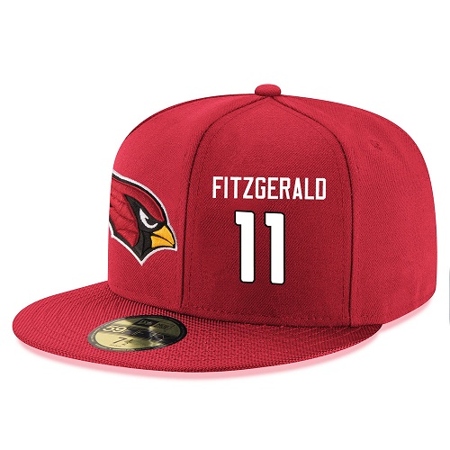 NFL Arizona Cardinals #11 Larry Fitzgerald Stitched Snapback Adjustable Player Hat - Red/White